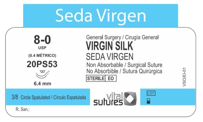 Sutura Quirúrgica de Seda Virgen
