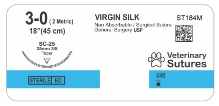 Sutura Veterinaria de Seda Virgen